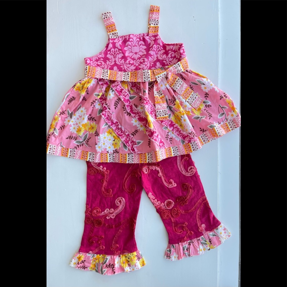 Little Treasure “Among The Flowers” Lace Pants set